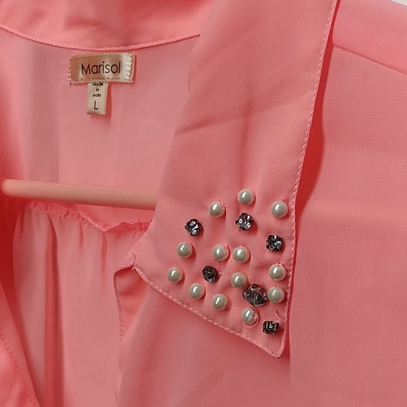 (Large) Marisol blouse color peach/pink. - Picture 3 of 3